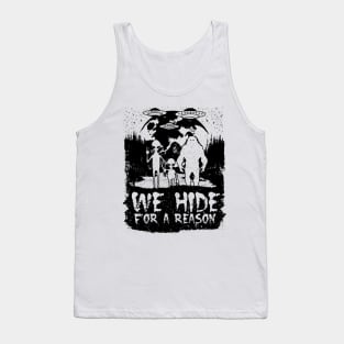 Alien And Bigfoot Moon Tank Top